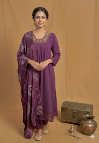 Purple  Pure Chinon A line 3 piece Set NK106