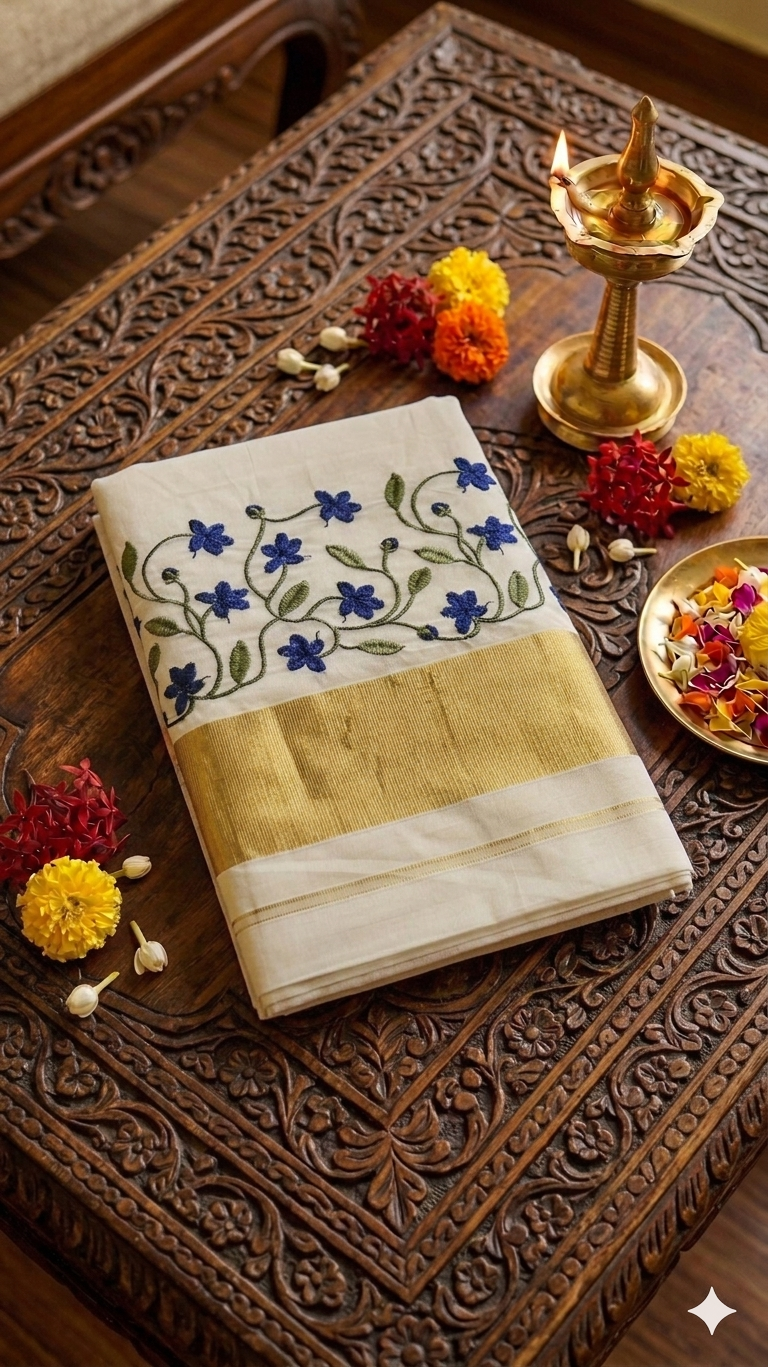 Neelambari Onam Saree NK468