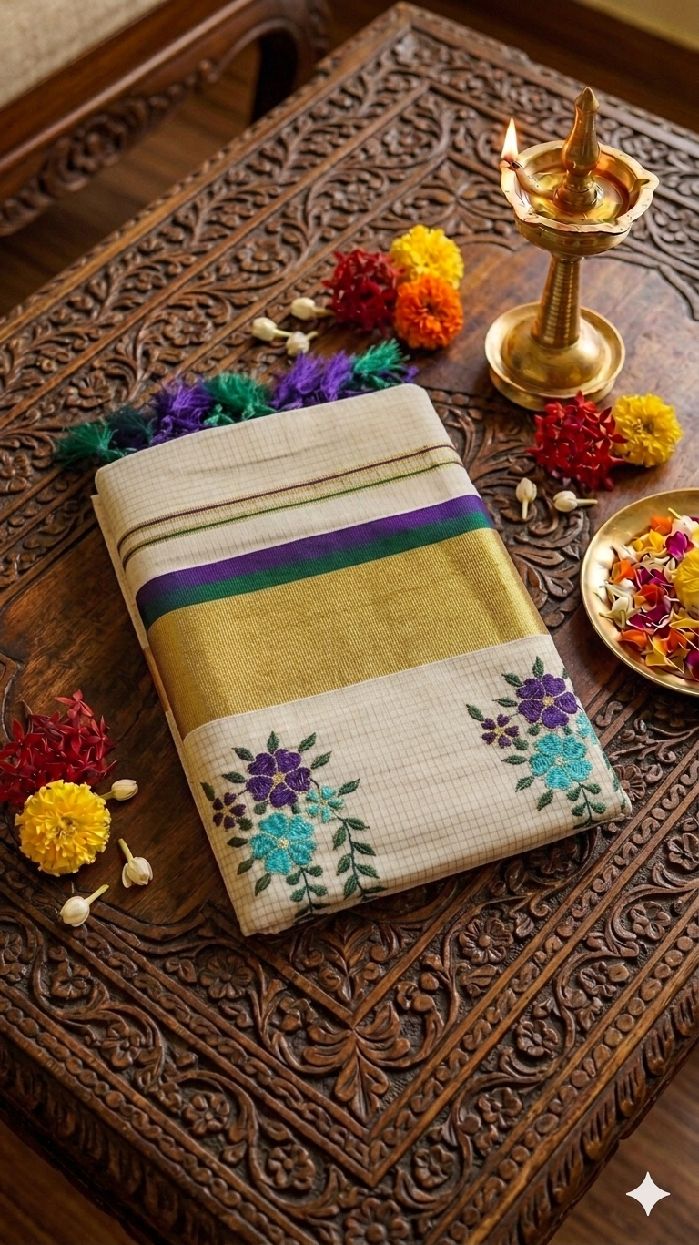 Pookal Onam Saree NK470