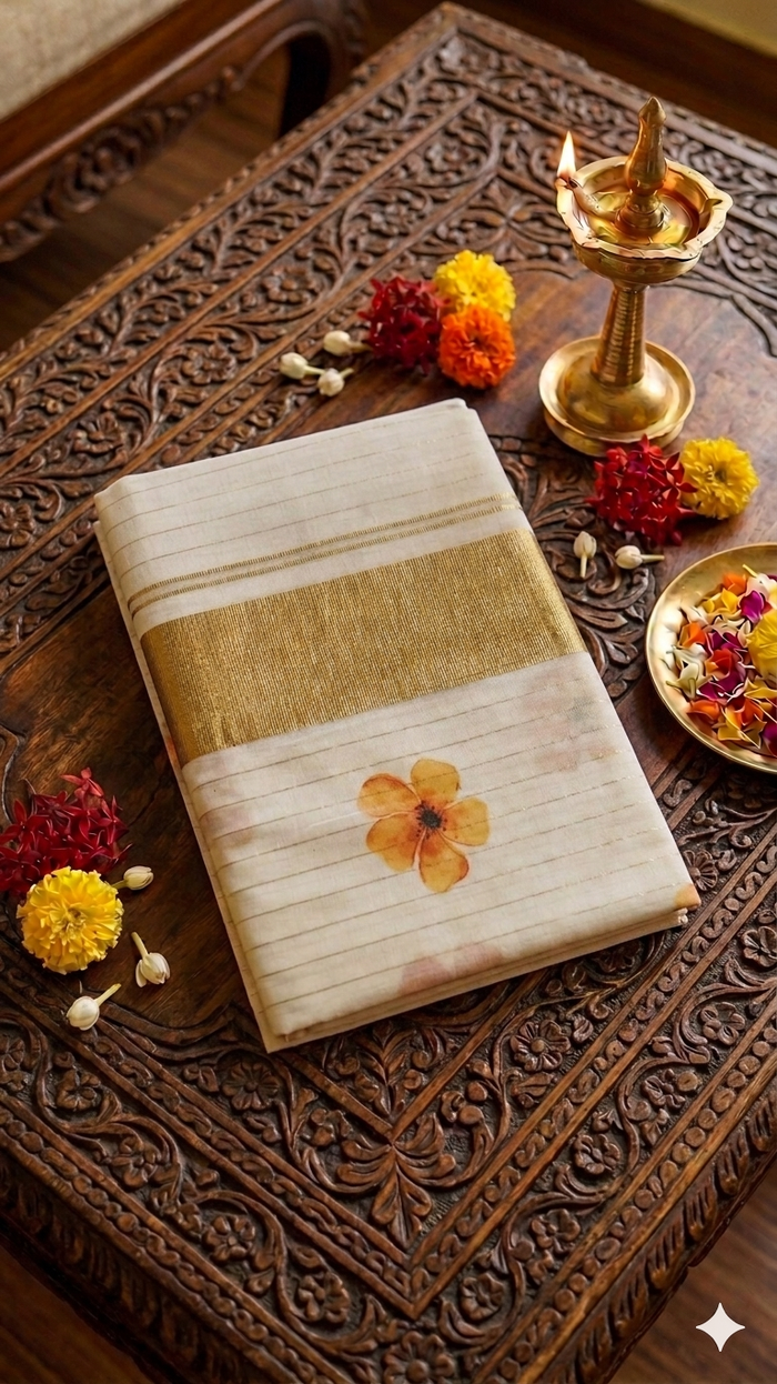 Marigold Onam Saree NK471