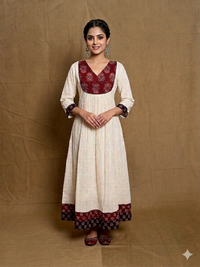 Ayana Ajrakh A Line Onam Dress NK304