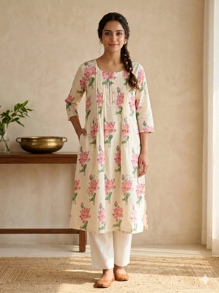 Lotus Blossom Cotton A line 2 Piece Set NK411