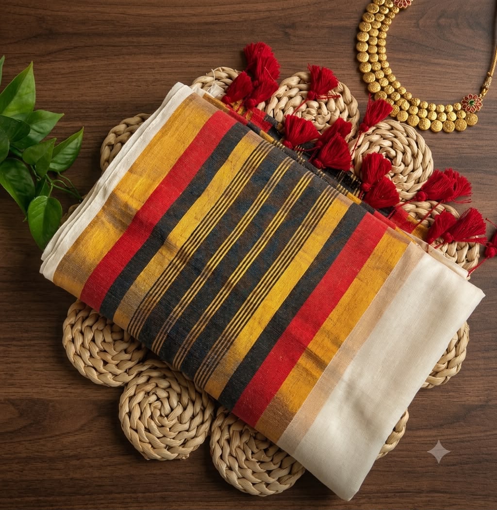 Red Black Mul Cotton Saree NK498