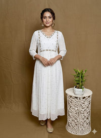 Poovika Onam Handwork A Line Dress NK322